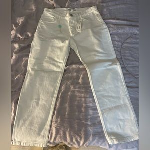 L'Autre Chose White Cotton Mid Waist
Cropped Denim Women's Jeans